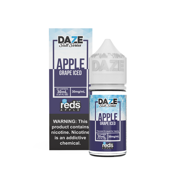 ICED GRAPE Reds Apple E-Juice - 7 Daze SALT - 30ml