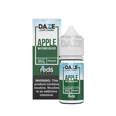 ICED WATERMELON Reds Apple E-Juice - 7 Daze SALT - 30ml