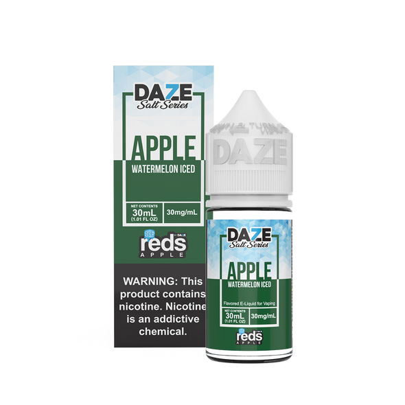 ICED WATERMELON Reds Apple E-Juice - 7 Daze SALT - 30ml